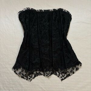 Early 2000 black lace corset by Charlotte Russe